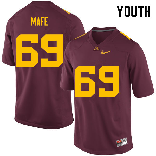 Youth #69 Boye Mafe Minnesota Golden Gophers College Football Jerseys Sale-Maroon